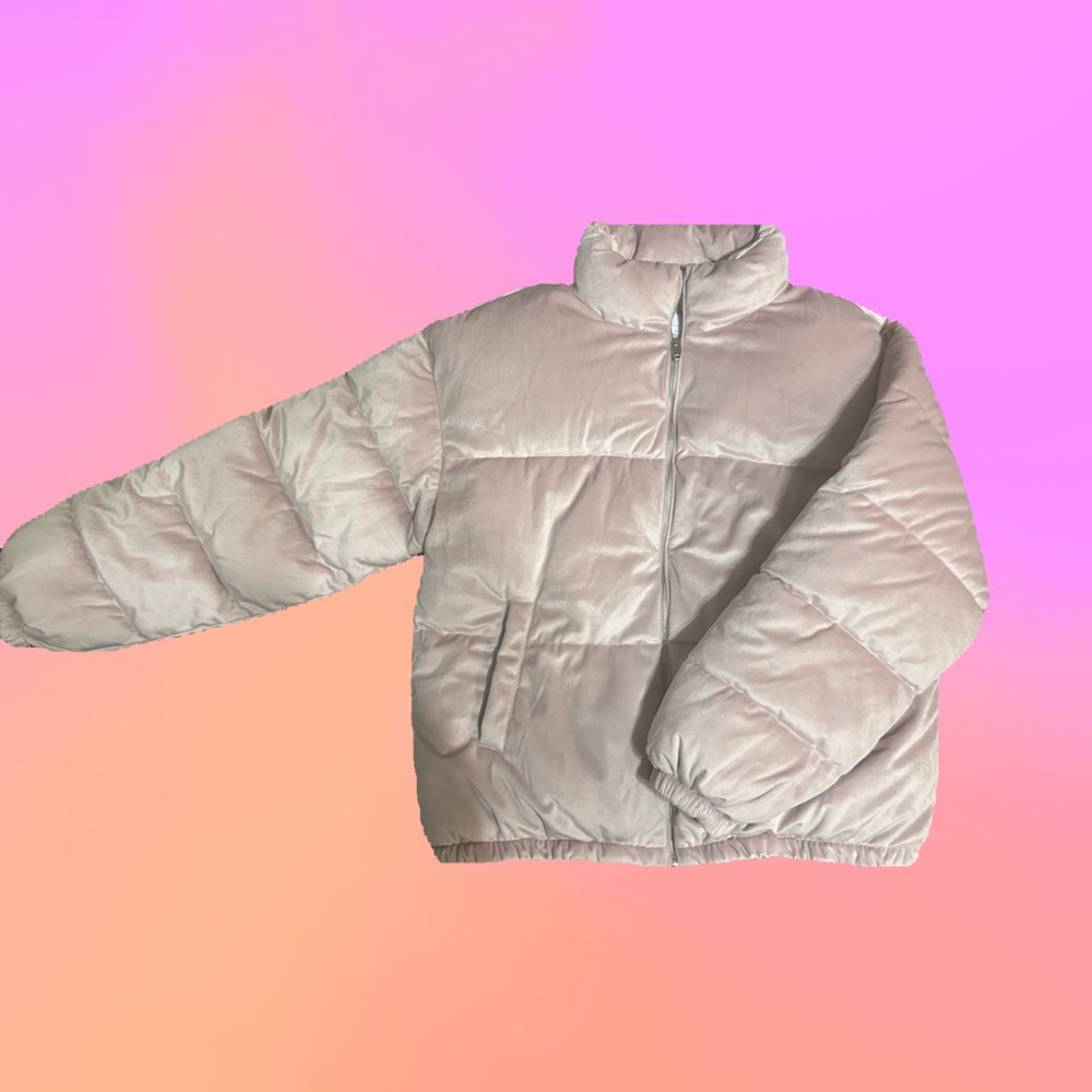 Nine West Pale Pink Puffer Coat | Size Large